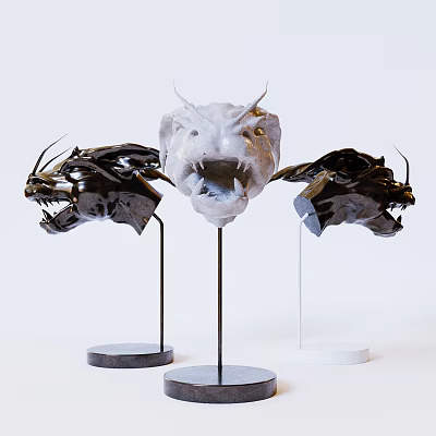Modern Ornaments Beast Head Ornaments 3d model