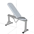Adjustable Fitness Training Bench With Stable Metal Frame And White Cushion