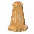 Golden Table Lamp With Traditional Carved Patterns And Elegant Design For Home Decor