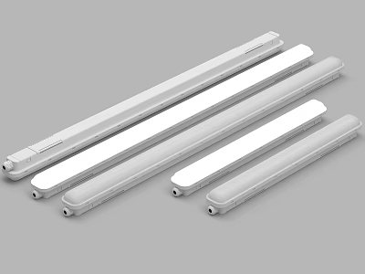 Sleek Modern LED Pendant Lights With Slim Strip Design And Aluminum Frame For Indoor Lighting 3d model