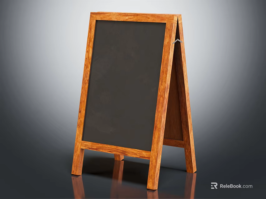 Sturdy Wooden Easel Drawing Board for Art Supplies and Painting Tools 3d model 