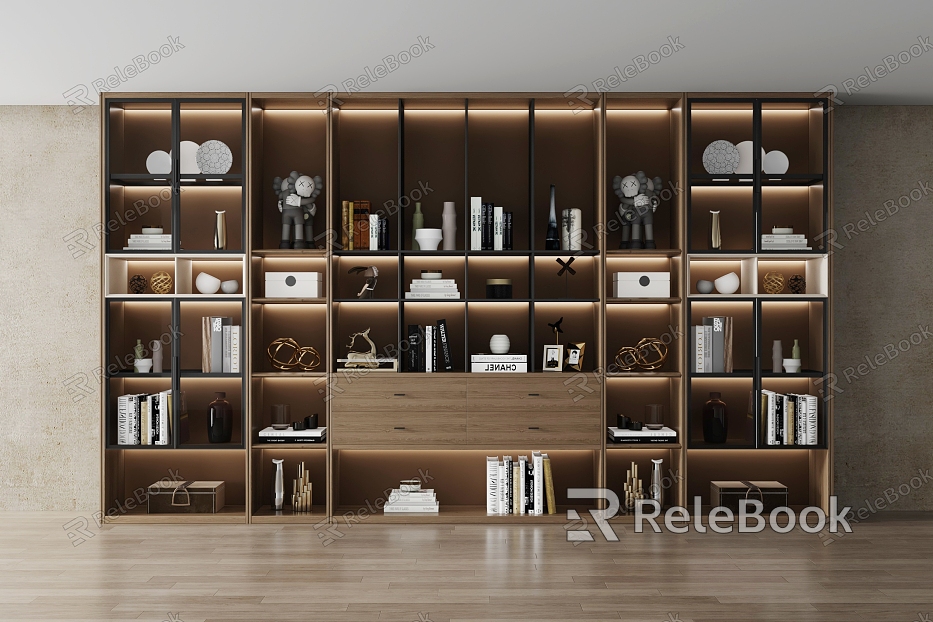 Modern bookcase model