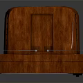 Vintage Television Set With Wooden Case Top Antenna And Retro Classic Design