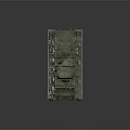 Military Vehicle Green Tank With Weathered Exterior Tracks Turret And Cannon