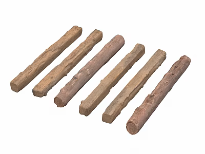 Natural Stone Wood Logs With Rustic Texture And Organic Shape For Decor 3d model