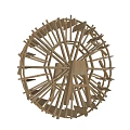 Traditional Wooden Water Wheel Agricultural Equipment For Efficient Farm Irrigation