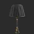 Elegant Table Lamps With Pleated Lampshades And Gold Accent Bases