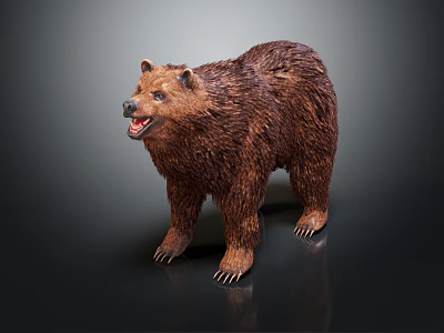 Detailed Reptile Model Standing On Dark Background With Open Mouth And Claws 3d model Detailed Reptile Model Standing On Dark Background With Open Mouth And Claws 3d model