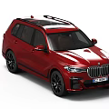 Red BMW SUV With Bold Front Grille And Sleek Design