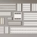 Air Vent Grille Designs in Multiple Styles and Grid Patterns for Home Decoration 3d model