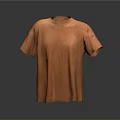 Plain Orange Short Sleeve T-shirt With Casual Design And Smooth Texture