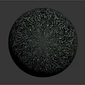 Intricate Textured Sphere With Dark Twisted Surface And Detailed Patterns 3d model