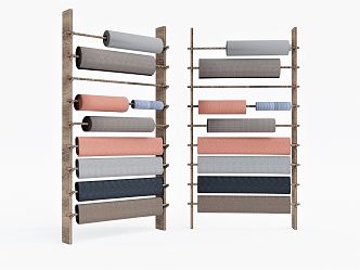 Nordic Storage Rack Cloth Rack Drying Rack Yoga Mat Rack Hanger Wardrobe Decorative Rack 3d model