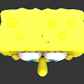 SpongeBob SquarePants Yellow Square Cartoon Character With Big Blue Eyes And Smiling Expression