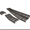 Metal Railroad Track Components for Model Scenery with Straight and Curved Sections