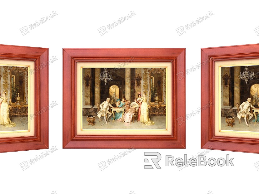 Picture Frame Photo Frame Oil Painting Hanging Painting Decorative Painting Wooden Frame Decorative Painting European Style Picture Frame European Style Picture Frame Classical Picture Frame model