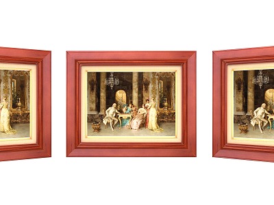 Picture Frame Photo Frame Oil Painting Hanging Painting Decorative Painting Wooden Frame Decorative Painting European Style Picture Frame European Style Picture Frame Classical Picture Frame model