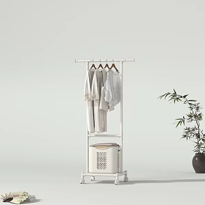 Floor Hanger Dirty Clothes Basket Clothes 3d model