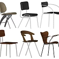 Modern Dining Chairs With Various Designs Wooden Seats And Metal Legs