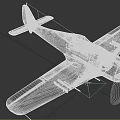 Vintage Propeller Passenger Airplane Featuring Camouflage Green Brown Paint And Classic Design