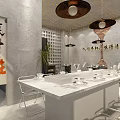 Modern Spicy Hot Pot Restaurant Storefront With Glass Windows And Yellow Signboard