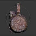 Red Brown Traditional Earthenware Tea Set With Decorative Handle Face Pattern And Feet Design