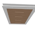 Modern Suspended Ceiling Designs With Black Grid Wooden Slats And Linear Lights