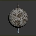 Old Rusty Metal Container With Weathered Surface And Red Supporting Legs