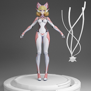 Modern game character Daji 3d model