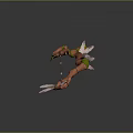 Crossbow Mechanical Crossbow Shift Bow and Arrow Shoot Far Equipment Weapons High-tech Crossbow 3d model