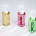 Colorful Bathroom Accessories Liquid Soap Dispensers With Transparent Bottles And White Pumps