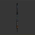 Lego Assembled Assault Rifle with Blue Orange White Black Colors Scope Magazine and Barrel