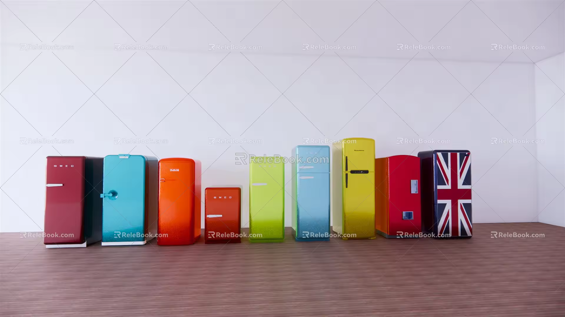 Modern refrigerator 3d model