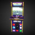 Modern Arcade Large Game Machine Street Fighter King of Fighters Game Hall Coin Slot Machine Low Face Number Low Model Simple Model Game Video Level Super Realistic 3d model