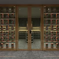 Modern Wine Cellar Solid Wood Red Wine Cellar Cold Storage Room Constant Temperature Room Constant Temperature Cabinet Display Cabinet Cold Storage Cabinet Red Wine Cellar 3d model