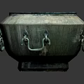 Sturdy Metallic Hardware Tools Storage Container With Ring Handles And Industrial Design