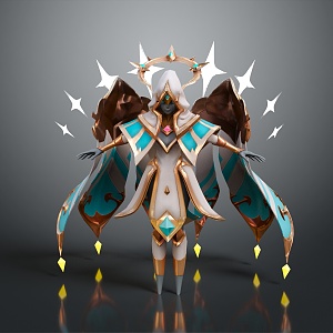 Female Elf Cartoon Witch Magic Witch Magic Girl Magician Elf Mage Warlock Wizard 3d model