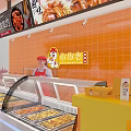 Jiaojiaoxiang Mall Food Shop With Orange Decor Display Counter And Staff Member