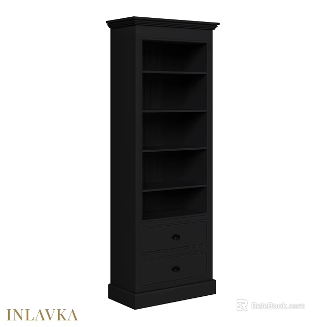 Black Modern Chest of Drawers With Multiple Storage Drawers and Tall Design 3d model 