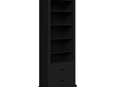 Black Modern Chest of Drawers With Multiple Storage Drawers and Tall Design 3d model