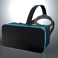 Stylish Black Over Ear Headphone Speaker With Blue LED Light Strips And Modern Design