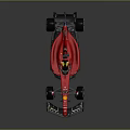 Red F1 Race Car With Shell Mission Winnow Logos And Streamlined Design