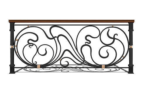 European-style Balustrade Carved Balustrade 3d model