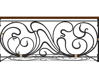 European-style Balustrade Carved Balustrade 3d model