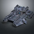 Sci Fi Battle Mech Vehicle With Complex Armored Structure And Weapons 3d model