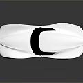 Futuristic White Car With Sleek Body Smooth Surface And Red Taillights