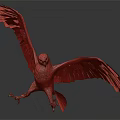 Brown Eagle Spreading Wings Soaring In Flight With Detailed Feathers And Powerful Stance