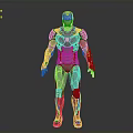 Iron Man Armor 3D Model With Red Silver And Gold Accents Design Details