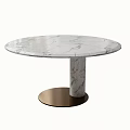 Modern Dining Table Simple Round Marble Dining Table 3d model