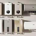 Modern Wall Mounted Water Heaters With Various Colors And Midea Haier Brands